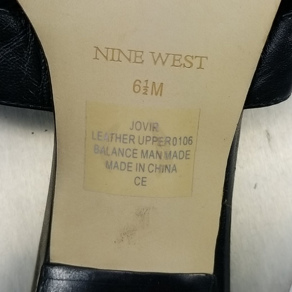 Nine West black leather slides with buckle sz 6.5 - Picture 6 of 8